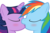 Size: 6000x4000 | Tagged: safe, artist:waveywaves, rainbow dash, twilight sparkle, pegasus, pony, unicorn, g4, duo, female, kiss on the lips, kissing, lesbian, mare, ship:twidash, shipping, simple background, transparent background, unicorn twilight