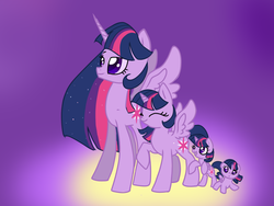 Size: 1024x768 | Tagged: safe, artist:cuddle-kimchie, twilight sparkle, alicorn, pony, g4, female, filly, foal, mare, older, solo, twilight sparkle (alicorn)