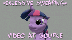 Size: 400x225 | Tagged: dead source, safe, artist:fruitymilk, twilight sparkle, alicorn, pony, g4, 3d, animated, drawn together, explicit source, female, mare, princess clara, solo, source filmmaker, twilight sparkle (alicorn), video, voice actor joke, vulgar source