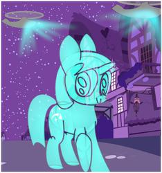 Size: 1920x2047 | Tagged: safe, artist:eagle1division, oc, oc only, oc:enny, hologram, science fiction, solo