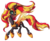 Size: 1100x900 | Tagged: safe, artist:heilos, sunset shimmer, changeling, changeling queen, g4, armor, changelingified, female, fusion, helmet, orange changeling, queen sunset, simple background, solo, species swap, transparent background