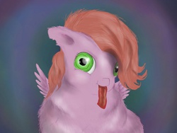 Size: 1024x768 | Tagged: safe, artist:waggytail, oc, oc only, oc:nibbles, fluffy pony, bacon, solo