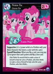 Size: 344x480 | Tagged: safe, enterplay, pinkie pie, canterlot nights, g4, my little pony collectible card game, too many pinkie pies, ccg, clone, pinkie clone