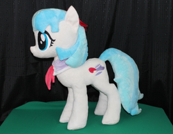 Size: 900x699 | Tagged: safe, artist:karasunezumi, coco pommel, earth pony, pony, g4, female, irl, mare, photo, plushie, solo