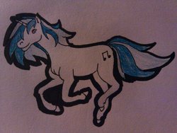 Size: 1024x768 | Tagged: safe, artist:alexisdragonstorm, dj pon-3, vinyl scratch, g4, female, solo, traditional art