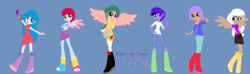 Size: 1896x560 | Tagged: safe, artist:talortehcyndaquil, oc, oc only, equestria girls, g4