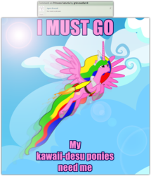 Size: 2393x2781 | Tagged: safe, artist:grievousfan, oc, oc only, alicorn, pony, alicorn oc, high res, i must go, pink text, solo