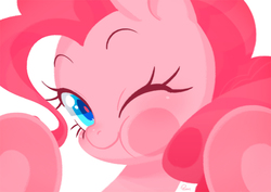 Size: 900x636 | Tagged: safe, artist:qpqp, pinkie pie, earth pony, pony, g4, close-up, female, solo