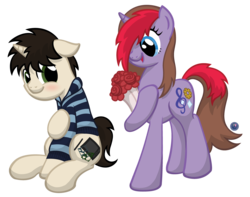 Size: 3816x3000 | Tagged: safe, artist:template93, oc, oc only, oc:template, pony, unicorn, flower, gift art, high res, special somepony