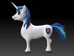 Size: 1120x840 | Tagged: safe, artist:dash attack, shining armor, pony, g4, 3d, 3d model, male, solo, zbrush 4r5