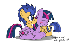 Size: 899x583 | Tagged: safe, artist:jrapcdaikari, flash sentry, twilight sparkle, alicorn, pegasus, pony, g4, blushing, cuddling, female, male, mare, ship:flashlight, shipping, simple background, smiling, snuggling, stallion, straight, transparent background, twilight sparkle (alicorn)