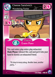 Size: 341x476 | Tagged: safe, enterplay, cheese sandwich, canterlot nights, g4, my little pony collectible card game, ccg