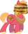 Size: 806x990 | Tagged: safe, artist:mushroomcookiebear, big macintosh, earth pony, pony, g4, big mac (burger), burger, food, hamburger, macception, male, mcdonald's, namesake, pun, simple background, solo, stallion, transparent background, visual pun