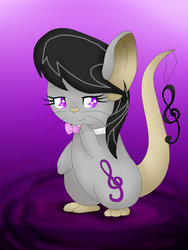 Size: 1024x1365 | Tagged: safe, artist:derpfacederpy, octavia melody, rat, g4, female, solo, species swap
