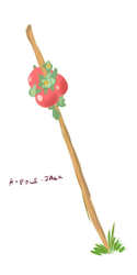 Size: 400x800 | Tagged: safe, artist:cold-blooded-twilight, applejack, g4, apple, funny, pole, pun