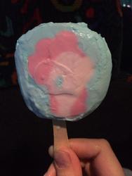 Size: 768x1024 | Tagged: safe, pinkie pie, g4, abomination, faic, ice cream, nightmare fuel, photo, popsicle, purple tinker