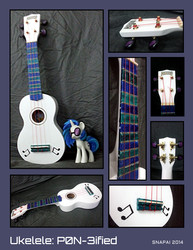 Size: 1224x1584 | Tagged: safe, artist:snapai, dj pon-3, vinyl scratch, g4, musical instrument, ukulele