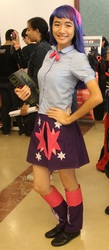 Size: 435x1000 | Tagged: safe, artist:dreamersu, twilight sparkle, human, equestria girls, g4, cosplay, irl, irl human, photo