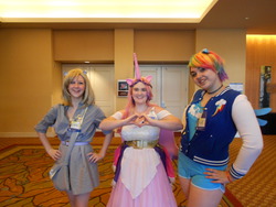 Size: 1280x960 | Tagged: safe, derpy hooves, princess cadance, rainbow dash, human, g4, cosplay, irl, irl human, photo