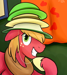 Size: 648x720 | Tagged: safe, artist:thedoggygal, big macintosh, earth pony, pony, g4, hat, male, solo, stallion