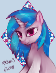 Size: 772x1006 | Tagged: safe, artist:risterdus, dj pon-3, vinyl scratch, g4, female, solo