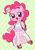 Size: 972x1387 | Tagged: dead source, safe, artist:momo, pinkie pie, earth pony, pony, g4, backpack, bipedal, clothes, cute, diapinkes, dress, female, hairband, open mouth, solo