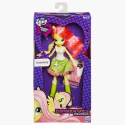 Size: 600x600 | Tagged: safe, fluttershy, equestria girls, g4, official, boots, brushable, clothes, doll, female, high heel boots, ponied up, skirt, socks, solo, toy, wings