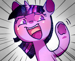 Size: 678x557 | Tagged: safe, artist:sion, twilight sparkle, g4, female, smile and wave, solo