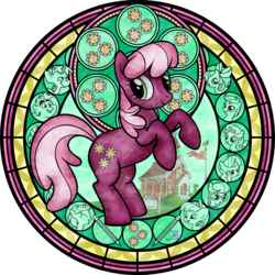 Size: 2500x2498 | Tagged: safe, artist:akili-amethyst, apple bloom, cheerilee, diamond tiara, featherweight, scootaloo, silver spoon, snails, snips, sweetie belle, g4, cutie mark crusaders, disney, dive to the heart, high res, kingdom hearts, pencil, stained glass