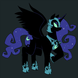 Size: 1200x1200 | Tagged: safe, artist:ssorobo, nightmare moon, g4, female, solo