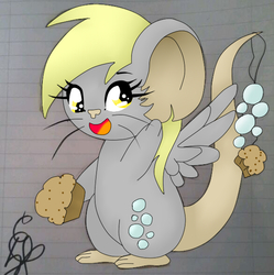 Size: 584x586 | Tagged: safe, artist:derpfacederpy, derpy hooves, mouse, g4, derpy mouse, female, mousified, solo, species swap, transformice
