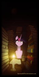 Size: 1024x1980 | Tagged: safe, artist:spartane27lol, twilight sparkle, pony, g4, book, bust, candle, cup, female, head tilt, looking at you, pile, pile of books, solo