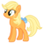 Size: 548x535 | Tagged: safe, artist:cyberzerop, applejack (g1), g1, g4, alternate hairstyle, blank flank, female, g1 to g4, generation leap, simple background, solo, tail bow, transparent background, vector