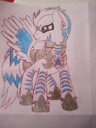 Size: 3240x4320 | Tagged: safe, oc, oc only, pony, drawing, guard, male, solo, stallion, traditional art