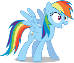 Size: 7000x6000 | Tagged: safe, artist:caliazian, rainbow dash, pegasus, pony, g4, testing testing 1-2-3, .ai available, absurd resolution, cute, dashabetes, excited, female, simple background, solo, transparent background, vector