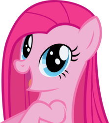 Size: 2090x2350 | Tagged: safe, artist:dtkraus, pinkie pie, pony, g4, cute, cuteamena, female, high res, open mouth, pinkamena diane pie, simple background, smiling, solo, transparent, transparent background, vector