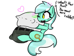 Size: 1280x960 | Tagged: safe, artist:acharmingpony, lyra heartstrings, oc, oc:anon, g4, cuddling, human fetish, pillow, snuggling