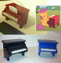 Size: 982x1018 | Tagged: safe, artist:aachi-chan, scootaloo, g4, craft, musical instrument, photo, piano, sculpture