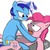 Size: 2480x2480 | Tagged: safe, artist:jayzonsketch, minuette, pinkie pie, earth pony, pony, unicorn, g4, high res, toothbrush, ugly teeth