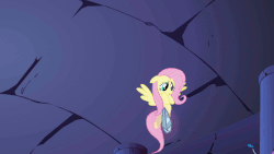 Size: 1920x1080 | Tagged: safe, screencap, fluttershy, friendship is magic, g4, season 1, animated, castle of the royal pony sisters, elements of harmony, female, kindness, solo