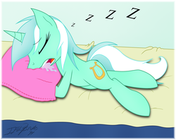 Size: 3053x2417 | Tagged: safe, artist:iflysna94, lyra heartstrings, g4, drool, female, high res, sleeping, snoring, solo, zzz