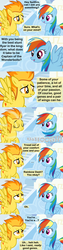 Size: 1120x4410 | Tagged: safe, artist:beavernator, rainbow dash, spitfire, alicorn, pony, g4, alicornified, caught, comic, eyes closed, grin, implied cheating, looking up, oh my, open mouth, race swap, raised hoof, shocked, smiling, speechless, spitfirecorn, spread wings, wide eyes