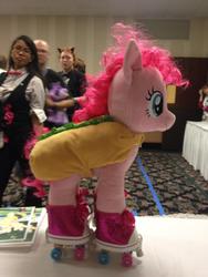 Size: 720x960 | Tagged: safe, octavia melody, pinkie pie, human, g4, cosplay, hot dog, irl, irl human, photo, toy