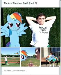 Size: 718x890 | Tagged: safe, rainbow dash, human, g4, facebook, gif party, irl, irl human, photo, ponies in real life, waifu