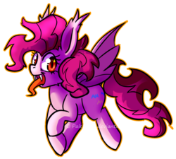 Size: 800x720 | Tagged: safe, artist:paleblank, pinkie pie, bat pony, pony, g4, bat ponified, female, pinkiebat, race swap, simple background, solo, transparent background