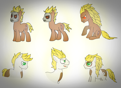 Size: 1024x751 | Tagged: safe, artist:estevangel, pipsqueak, oc, oc:estevangel, earth pony, pony, g4, dragon ball, super saiyan