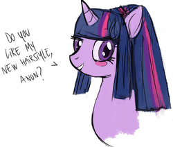 Size: 1000x849 | Tagged: safe, twilight sparkle, g4, alternate hairstyle, female, solo