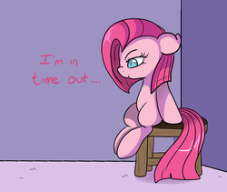 Size: 1000x844 | Tagged: safe, artist:lustrous-dreams, pinkie pie, g4, cute, cuteamena, female, filly, pinkamena diane pie, punishment, solo, time out, younger