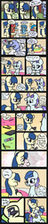 Size: 600x2800 | Tagged: safe, artist:otterlore, powder rouge, oc, oc:ms. periwinkle, g4, ..., blushing, classroom, comic, cute, cutie mark, dressup, eyelashes, eyes closed, eyeshadow, filly, floppy ears, frown, hair, hat, implied raincurl, kindness, leaning, lipstick, magic, makeup, open mouth, prone, school, smiling, speech bubble, teacher, telekinesis, wink