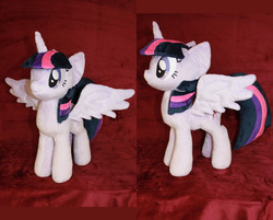 Size: 1658x1334 | Tagged: safe, artist:whitedove-creations, twilight sparkle, alicorn, pony, g4, female, irl, mare, photo, plushie, twilight sparkle (alicorn)